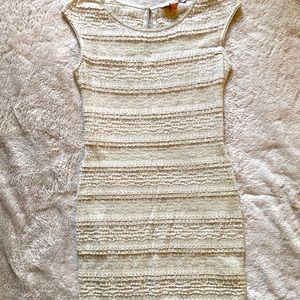 Guess Fitted Lace Nude Lined dress small
